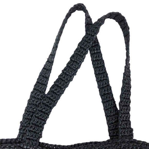 Prada Raffia Tote Bag Black - Picture 7 of 7